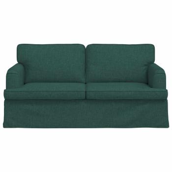 Sofa Dunkelgrün 162 x 80 x 85 cm Stoff