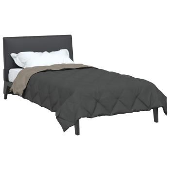 Ganzjahresbettdecke Hellgrau und Anthrazit 220 x 135 cm