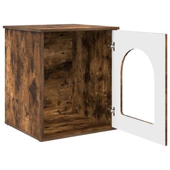 Katzenhaus Geräucherte Eiche 53 x 52 x 62 cm Holzwerkstoff