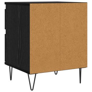 Bettschrank Schwarz Eichen-Optik 40 x 35 x 50 cm Holzwerkstoff
