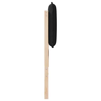 Gepolstertes Kopfteil mit Kopfteil Natürlich und Schwarz 135 cm