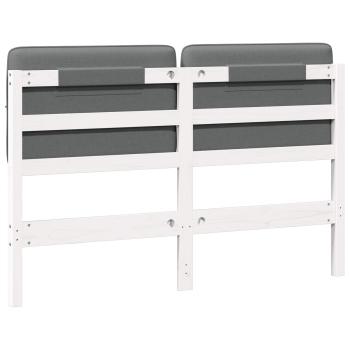 Gepolstertes Kopfteil mit Kopfteil Weiß und Hellgrau 150 cm