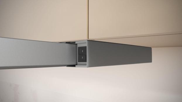 Neff D46BR22X2 N30 Flachschirmhaube, 60 cm breit, 394 m³/h, 3 leistungsstufen, Silbermetallic