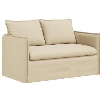Sofa 120cm 2 pcs Creme Metall