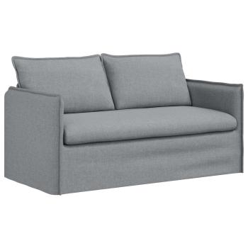 Sofa Set 2 stk. Hellgrau Stoff