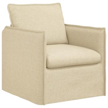 Sofa Set 2 stk. Creme Stoff