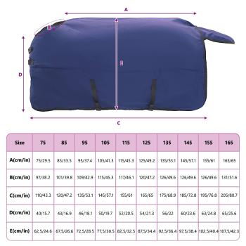 Pferdedecke Dunkelgrün und Schwarz 105 cm Polyester