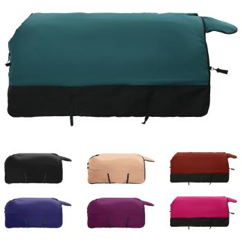 Pferdedecke Dunkelgrün und Schwarz 75 cm Polyester