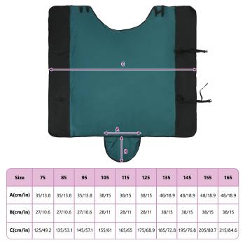 Pferdedecke Dunkelgrün und Schwarz 75 cm Polyester