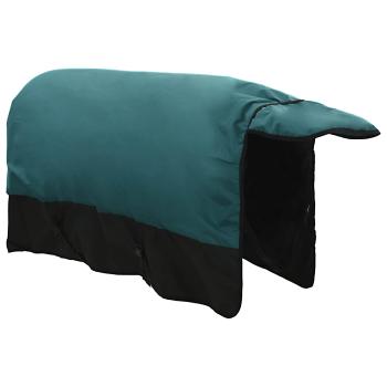 Pferdedecke Dunkelgrün und Schwarz 85 cm Polyester