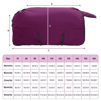 Pferdedecke Dunkelgrün und Schwarz 165 cm Polyester