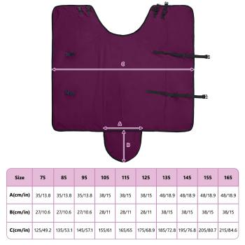 Pferdedecke Dunkelgrün und Schwarz 165 cm Polyester