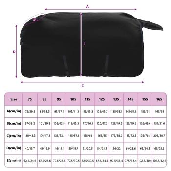 Pferdedecke Dunkelgrün und Schwarz 145 cm Polyester