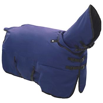 ARDEBO.de - Pferdedecke Dunkelgrün und Schwarz 75 cm Polyester