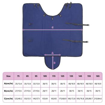 Pferdedecke Dunkelgrün und Schwarz 75 cm Polyester