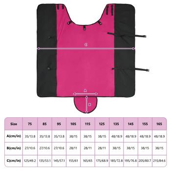 Pferdedecke Rosa und Schwarz 145 cm Polyester