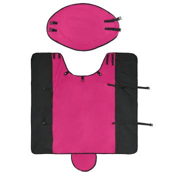 Pferdedecke Rosa und Schwarz 145 cm Polyester