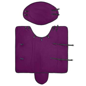 Pferdedecke Dunkelgrün und Schwarz 115 cm Polyester