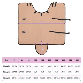 ARDEBO.de - Pferdedecke Cappuccino 115 cm Polyester