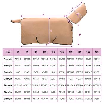 Pferdedecke Cappuccino 115 cm Polyester