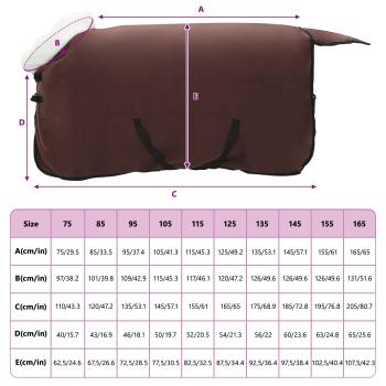 ARDEBO.de - Pferdedecke Volles Dunkelbraun 145 cm Polarfleece