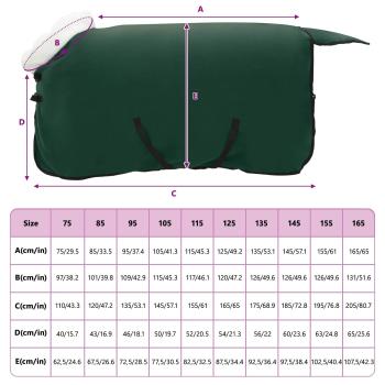 ARDEBO.de - Pferdedecke Dunkelgrün 85 cm Polarfleece