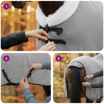 Pferdedecke Dunkelgrün 155 cm Polarfleece