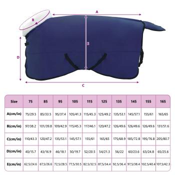 Pferdedecke Marineblau 135 cm Polarfleece