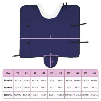 Pferdedecke Marineblau 145 cm Polarfleece
