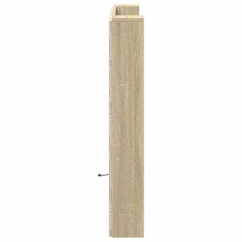 Kopfteil-Schrank mit LED Sonoma Holzwerkstoff