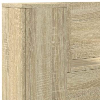 Kopfteil-Schrank mit LED mit Regal Sonoma 120 x 16,5 x 103,5 cm