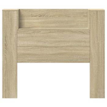Kopfteil-Schrank mit LED Sonoma Holzwerkstoff