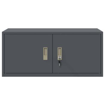 Aufbewahrungsschrank Anthrazit 90 x 40 x 40 cm Stahl