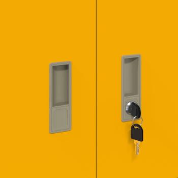 Aufbewahrungsschrank mit Speicher Senfgelb 90 x 40 x 40 cm