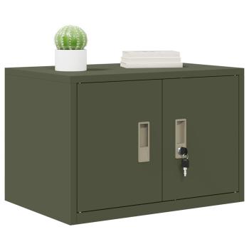ARDEBO.de - Aufbewahrungsschrank mit Speicher Olive Grün 60 x 40 x 40 cm