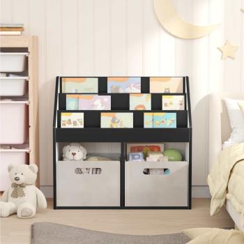 Kinderregal Schwarz 72,5 x 29,5 x 69 cm Holzwerkstoff