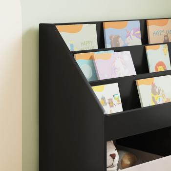Kinderregal Schwarz 72,5 x 29,5 x 69 cm Holzwerkstoff