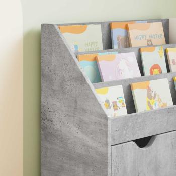 ARDEBO.de - Kinderregal Beton Grau 60 x 29,5 x 69 cm Holzwerkstoff