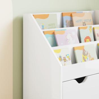 Kinderregal Hochglanz Weiß 60 x 29,5 x 69 cm Holzwerkstoff