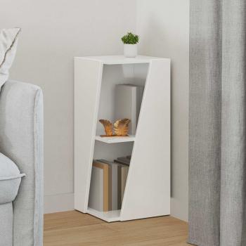 ARDEBO.de - Seitenregal Hochglanz Weiß 33 x 32 x 70,5 cm Holzwerkstoff