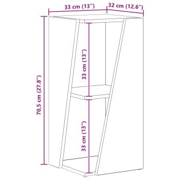 Seitenregal Altholz 33 x 32 x 70,5 cm Holzwerkstoff