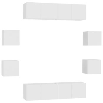 8-tlg. TV-Schrank-Set Weiß Holzwerkstoff