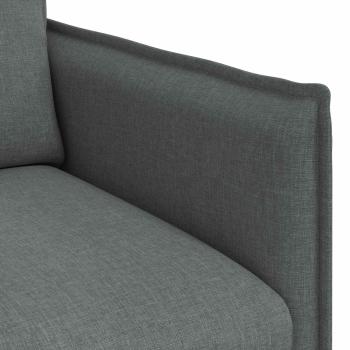 Sofa 140cm 2 pcs Dunkelgrau Metall