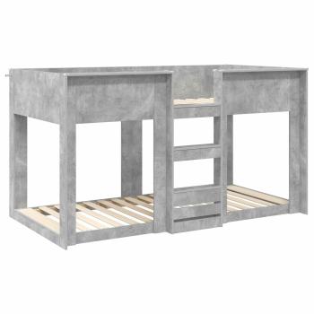 Etagenbett für Kinder Beton Grau 90 x 200 cm Holzwerkstoff