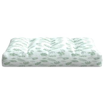 Palettenkissen 2-tlg. Blattmuster Stoff