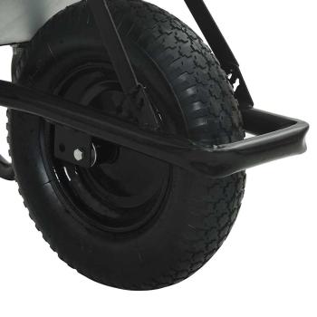 Schubkarre Silber und Schwarz 141 x 60 x 57 cm Stahl