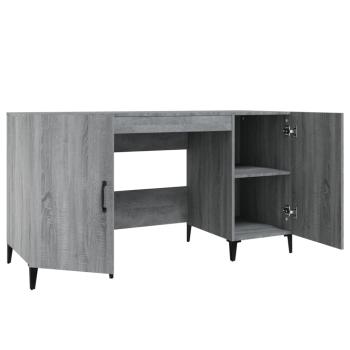 ARDEBO.de - Schreibtisch Grau Sonoma 140x50x75 cm Holzwerkstoff