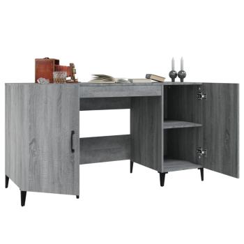 Schreibtisch Grau Sonoma 140x50x75 cm Holzwerkstoff