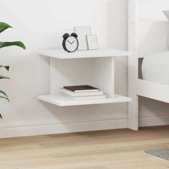 ARDEBO.de - Nachttisch Weiß 40 x 30 x 25 cm Holzwerkstoff