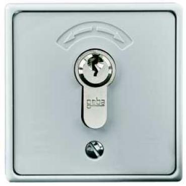 ARDEBO.de Rademacher 4596 Schlüsseltaster Aufputz inkl. Zylinder 75x75x50, grau (80000006)